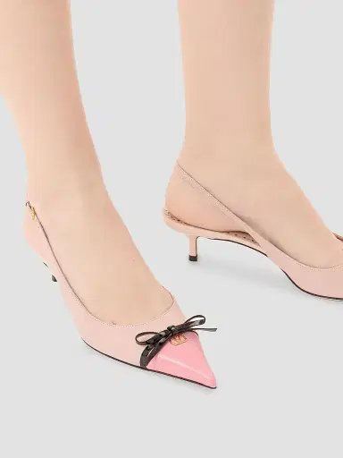 Valentino Garavani Women's Bepointy 45MM Slingback Pumps in Kidskin - Candy Rose | Thumbnail 7
