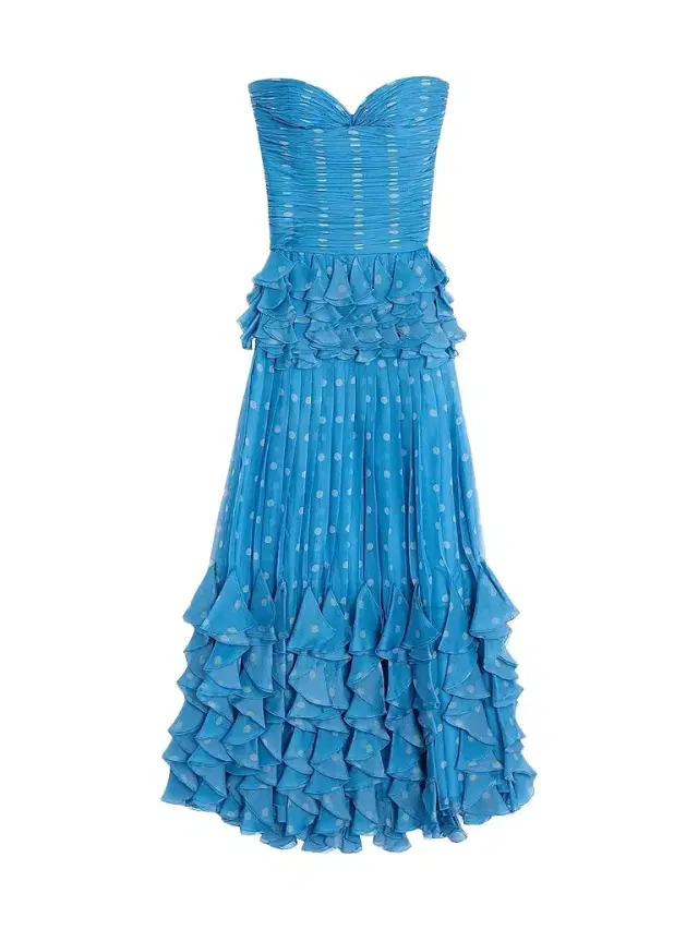 Valentino Garavani Women's Plusdepois Print Chiffon Long Dress - Cerulean Birch