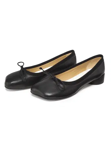 MM6 MAISON MARGIELA Women's 30MM Leather Ballet Shoes - Black | Thumbnail 2
