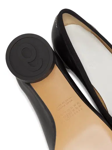 MM6 MAISON MARGIELA Women's 30MM Leather Ballet Shoes - Black | Thumbnail 6