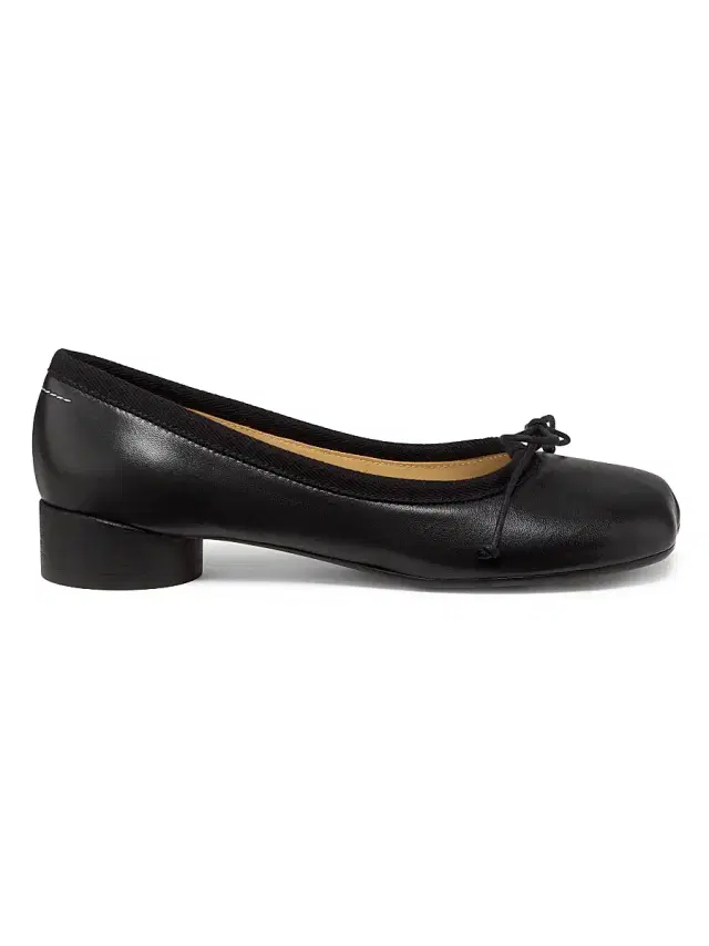 MM6 Maison Margiela Women's 30MM Leather Ballet Shoes - Black
