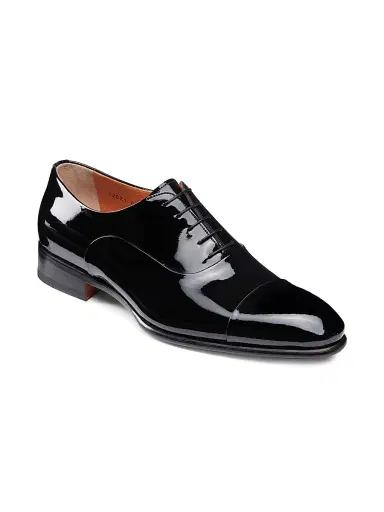 Santoni Men's Isaac Patent Leather Dress Shoes - Black - Size 10 | Thumbnail 2 Santoni Men's Isaac Patent Leather Dress Shoes - Black - Size 10 | Thumbnail 2