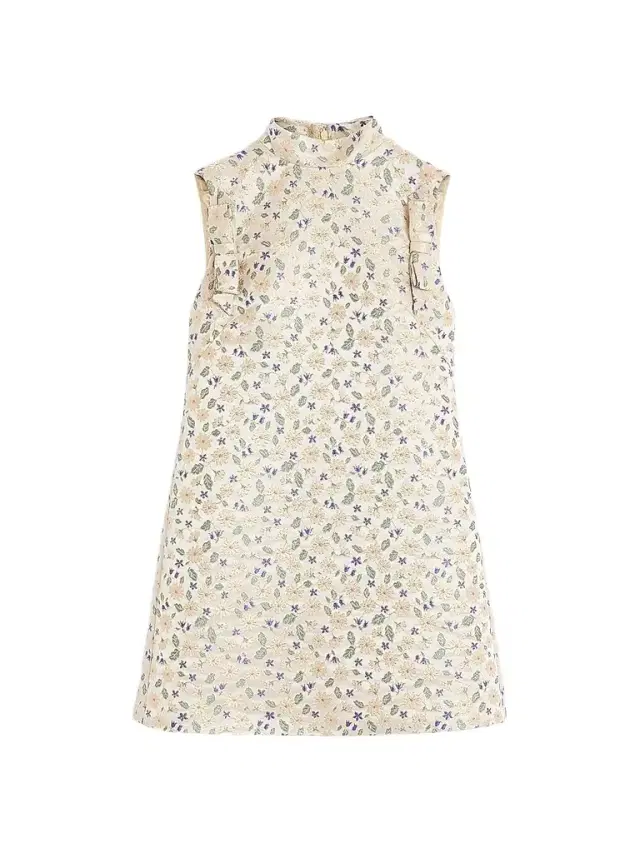 Valentino Garavani Women's Short Mini Dress in Garden Lurex Jacquard