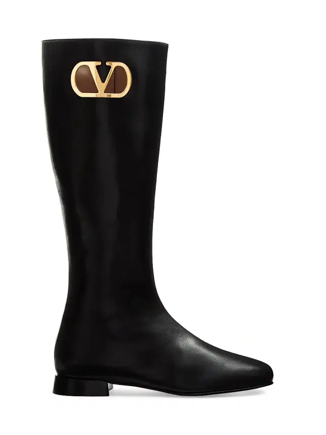 Valentino Garavani Women's VLogo Signature Kidskin 20MM Boots - Black