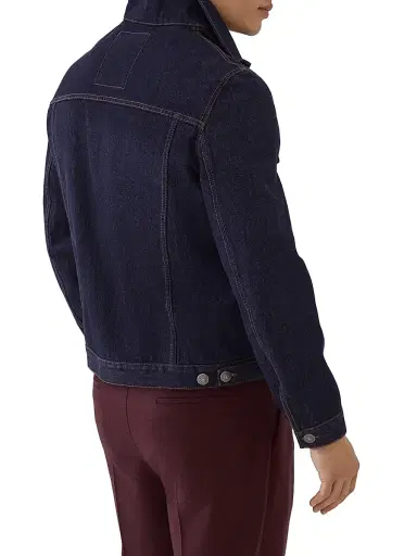 Brunello Cucinelli Men's No Fade Denim Four Pocket Jacket | Thumbnail 3