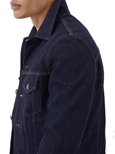 Brunello Cucinelli Men's No Fade Denim Four Pocket Jacket | Thumbnail 4