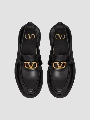 Valentino Garavani Women's Vlogo Signature Calfskin Loafers | Thumbnail 4 Valentino Garavani Women's Vlogo Signature Calfskin Loafers | Thumbnail 4