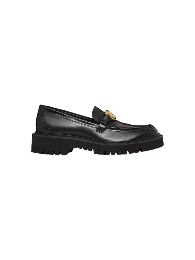 Valentino Garavani Women's Vlogo Signature Calfskin Loafers - Black