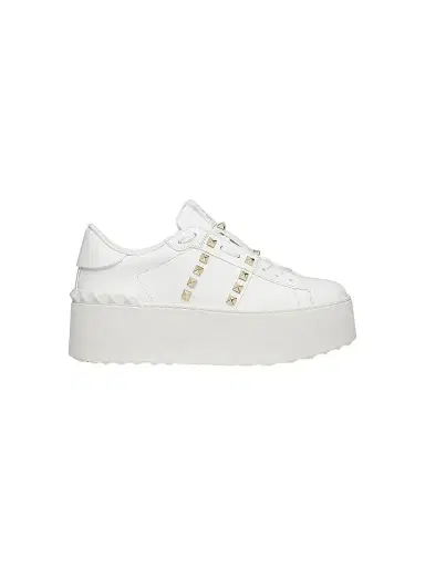 Valentino Women's Flatform Rockstud Untitled Sneakers in Calfskin | Thumbnail 1