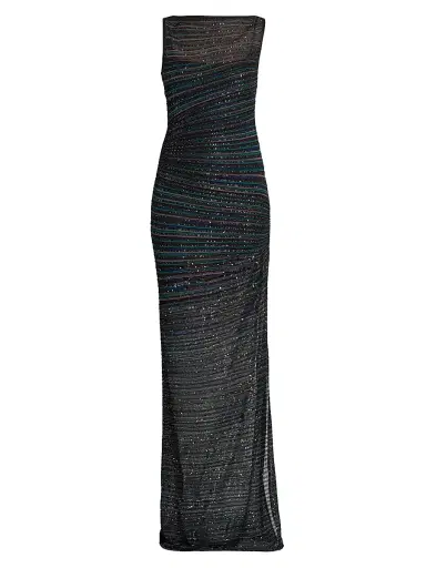 Missoni Women's Metallic Striped Knit Gown | Thumbnail 1 Missoni Women's Metallic Striped Knit Gown | Thumbnail 1
