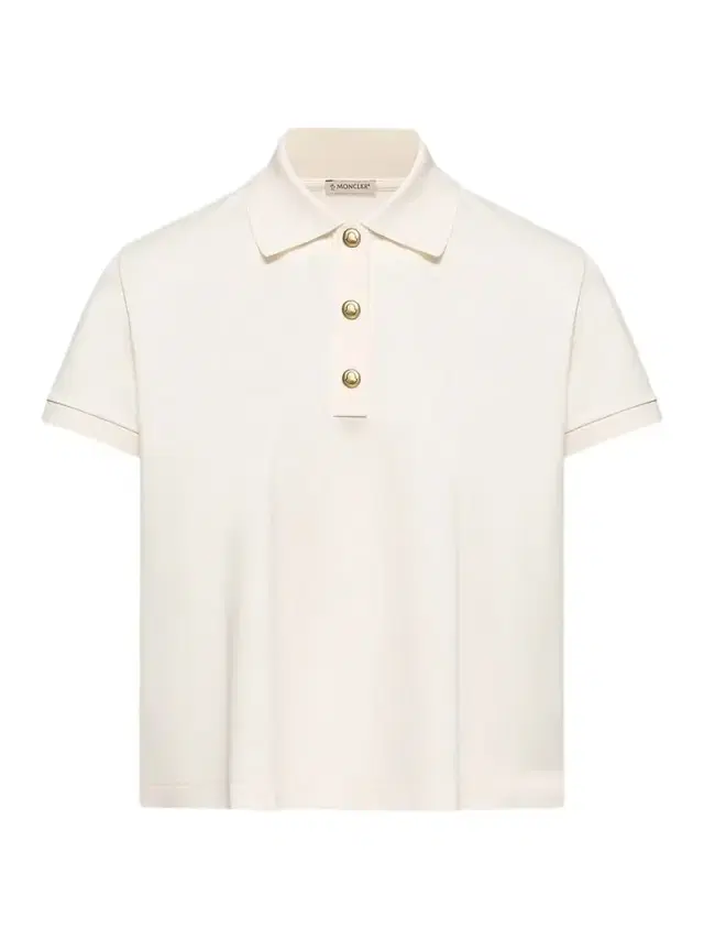 Moncler Women's Polo Shirt in Cotton - White