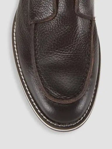Pollini Men's Green Field Suede Loafers - Brown - Size 7 | Thumbnail 4