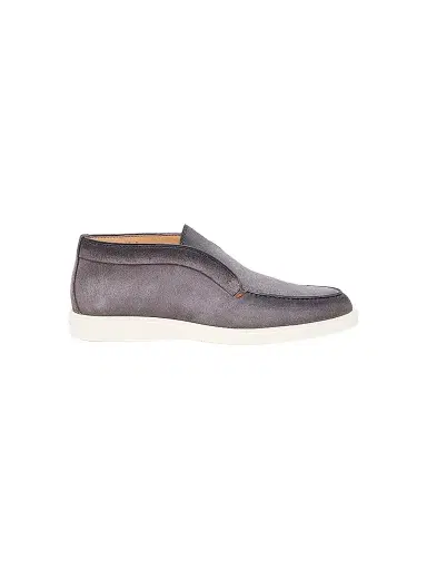 Santoni Men's Detroit Suede Loafers - Grey - Size 12 | Thumbnail 1