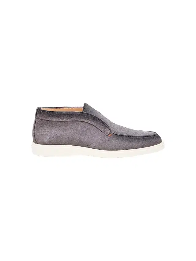 Santoni Men's Detroit Suede Loafers - Grey