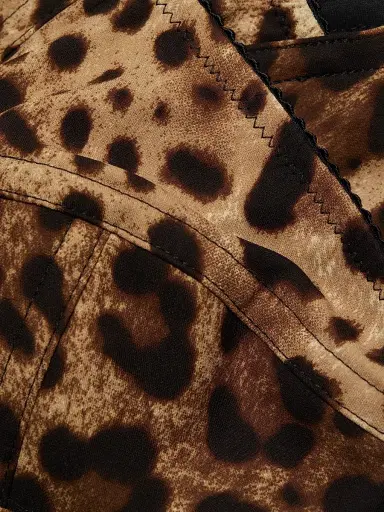 Dolce & Gabbana Women's Leopard Print Crop Top - Leo New - Size 0 | Thumbnail 6