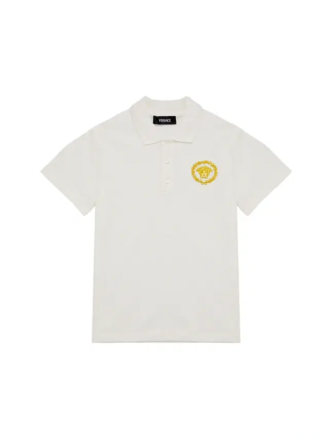 Versace Baby Boy's, Little Boy's & Boy's Cotton Piqué Polo Shirt - White Gold