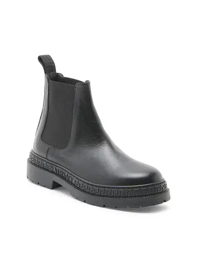 Versace Little Kid's & Kid's Chelsea Leather Boots - Black 2.5 (Child) | Thumbnail 1