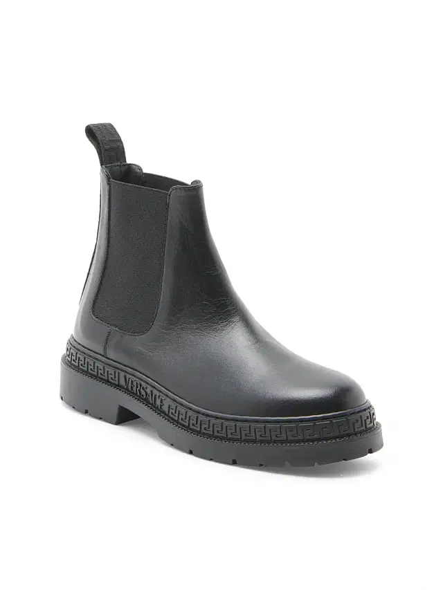 Versace Little Kid's & Kid's Chelsea Leather Boots - Black 2.5 (Child)
