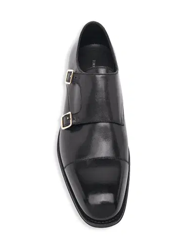 TOM FORD Men's Claydon Leather Double-Monk-Strap Shoes - Black | Thumbnail 5