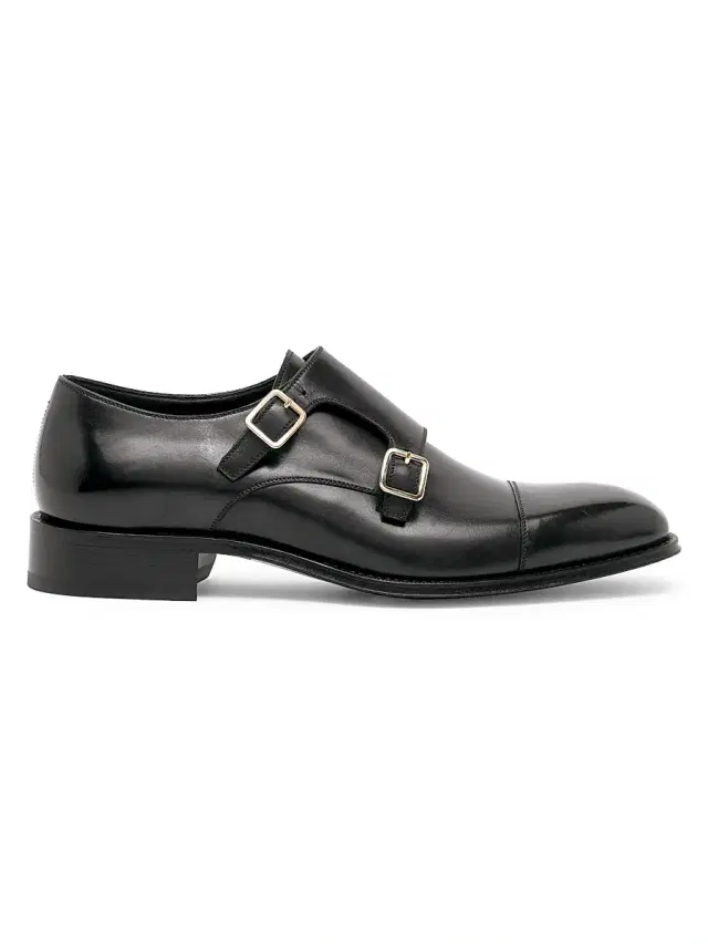 TOM FORD Men's Claydon Leather Double-Monk-Strap Shoes - Black