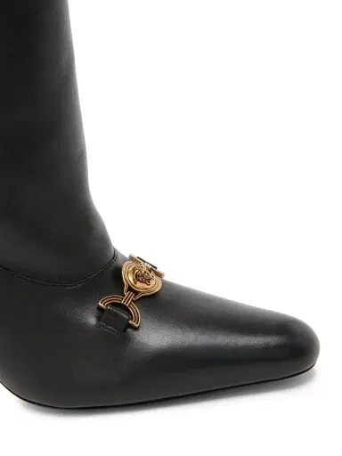 Versace Women's 90MM Medusa Leather Knee-High Boots | Thumbnail 6