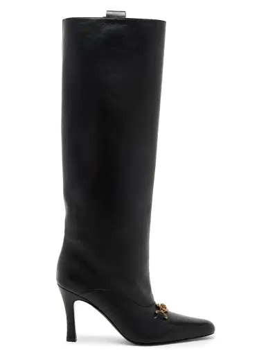 Versace Women's 90MM Medusa Leather Knee-High Boots | Thumbnail 1