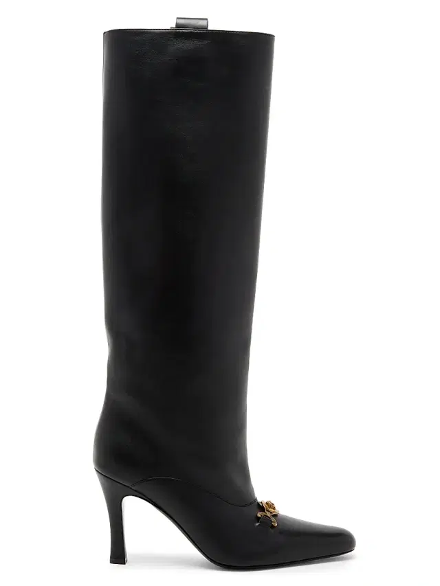 Versace Women's 90MM Medusa Leather Knee-High Boots - Black Gold