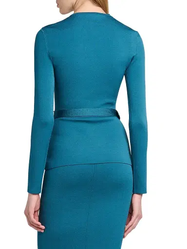 Tom Ford Women's Knit Belted Long-Sleeve Top | Thumbnail 5