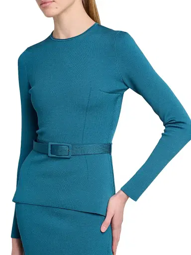 Tom Ford Women's Knit Belted Long-Sleeve Top | Thumbnail 6