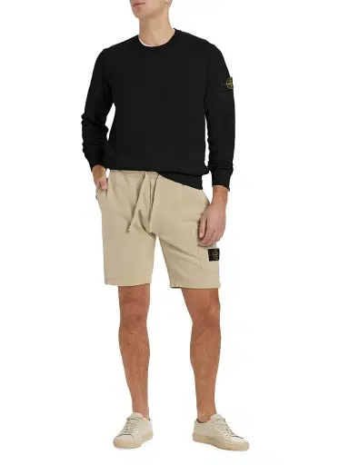 Stone Island Men's Cotton Crewneck Sweatshirt - Black - Size Small | Thumbnail 2