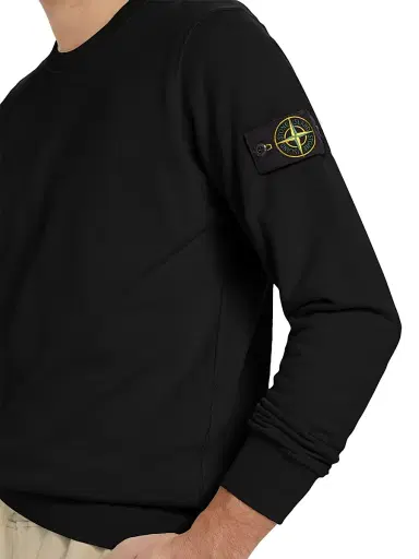 Stone Island Men's Cotton Crewneck Sweatshirt - Black - Size Small | Thumbnail 6