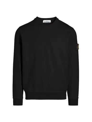 Stone Island Men's Cotton Crewneck Sweatshirt - Black - Size Small | Thumbnail 1