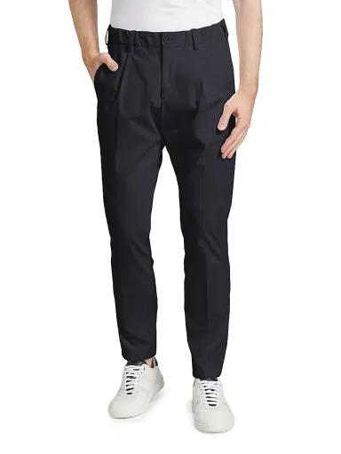 HERNO Men's Elasticized Waist Straight-Leg Pants - Navy - Size Medium | Thumbnail 3 HERNO Men's Elasticized Waist Straight-Leg Pants - Navy - Size Medium | Thumbnail 3
