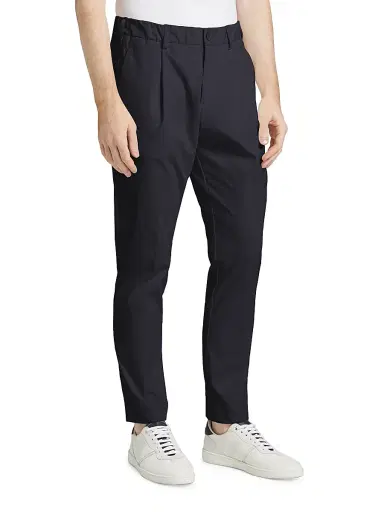 HERNO Men's Elasticized Waist Straight-Leg Pants - Navy - Size Medium | Thumbnail 4 HERNO Men's Elasticized Waist Straight-Leg Pants - Navy - Size Medium | Thumbnail 4