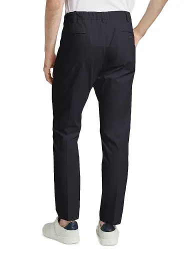HERNO Men's Elasticized Waist Straight-Leg Pants - Navy - Size Medium | Thumbnail 5 HERNO Men's Elasticized Waist Straight-Leg Pants - Navy - Size Medium | Thumbnail 5