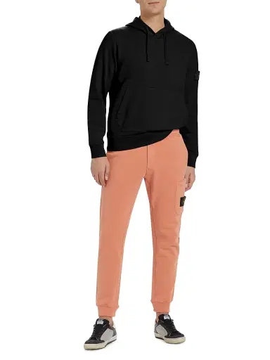 Stone Island Men's Cotton Fleece Hoodie - Black - Size Small | Thumbnail 2