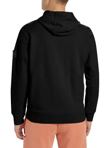 Stone Island Men's Cotton Fleece Hoodie - Black - Size Small | Thumbnail 5