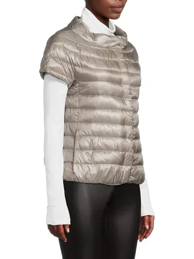HERNO Women's Iconico Emilia Cap-Sleeve Down Puffer Jacket | Thumbnail 4 HERNO Women's Iconico Emilia Cap-Sleeve Down Puffer Jacket | Thumbnail 4