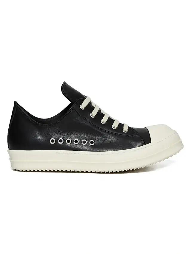 Rick Owens Men's Extreme Leather Low-Top Sneakers - Black Milk