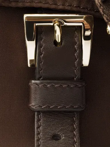 Prada Women's Explore Re-Nylon and Leather Shoulder Bag - Dark Brown | Thumbnail 4