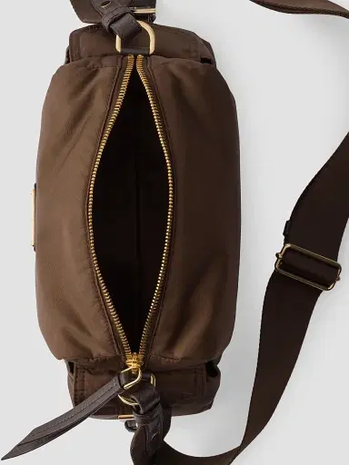 Prada Women's Explore Re-Nylon and Leather Shoulder Bag - Dark Brown | Thumbnail 5
