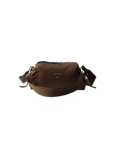 Prada Women's Explore Re-Nylon and Leather Shoulder Bag - Dark Brown | Thumbnail 1