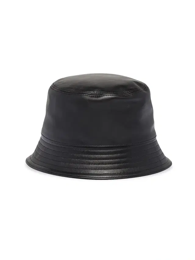 Prada Men's Nappa Leather Bucket Hat - Black