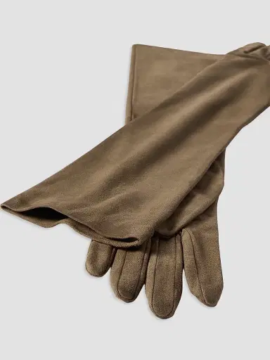 Brunello Cucinelli Women's Suede Long Gloves | Thumbnail 3 Brunello Cucinelli Women's Suede Long Gloves | Thumbnail 3