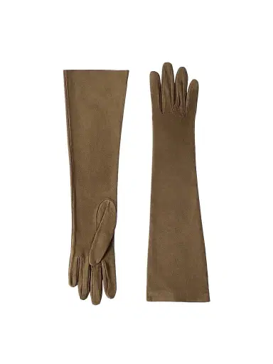 Brunello Cucinelli Women's Suede Long Gloves | Thumbnail 1 Brunello Cucinelli Women's Suede Long Gloves | Thumbnail 1