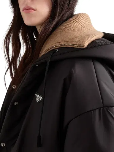 Prada Women's Lightweight Re-Nylon Raincoat | Thumbnail 4 Prada Women's Lightweight Re-Nylon Raincoat | Thumbnail 4