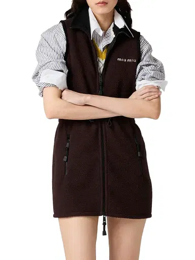 Miu Miu Women's Fleece Dress | Thumbnail 2 Miu Miu Women's Fleece Dress | Thumbnail 2