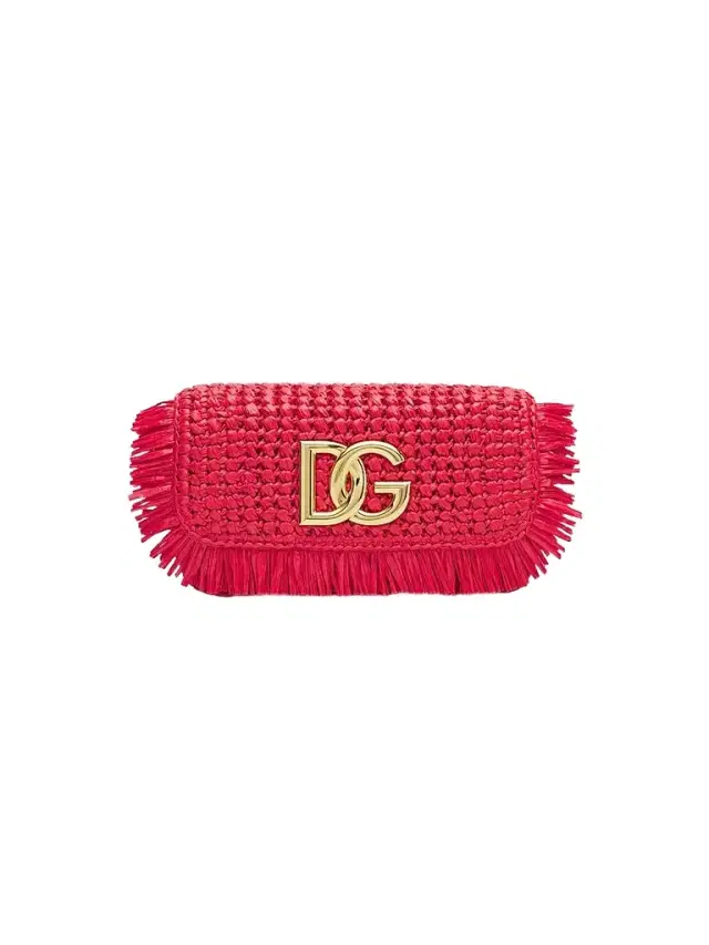 Dolce & Gabbana Women's Anticipo Carretto Raffia Shoulder Bag - Poppy Red
