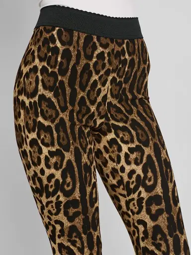 Dolce & Gabbana Women's Leopard Print Crop Leggings | Thumbnail 5