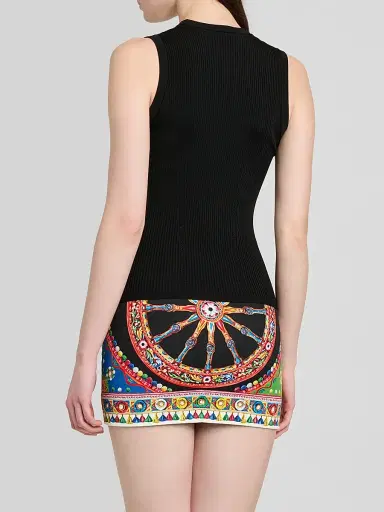 Dolce & Gabbana Women's Mesh Tank - Nero - Size 12 | Thumbnail 3